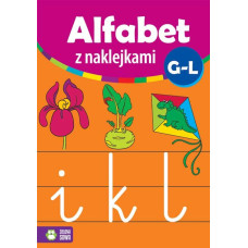 Alfabet z naklejkami G-L
